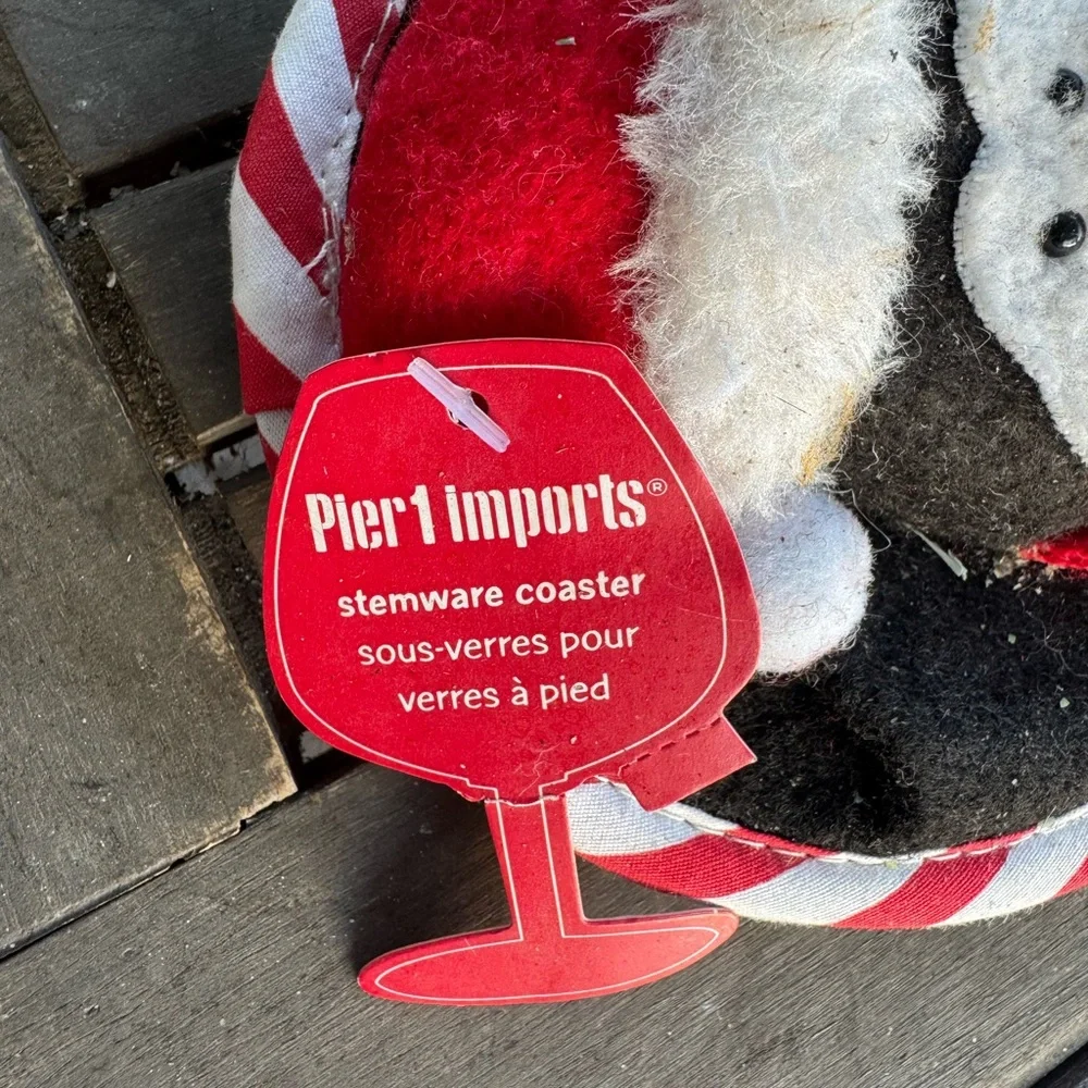 Pier 1 Imports Festive Penguin Coaster